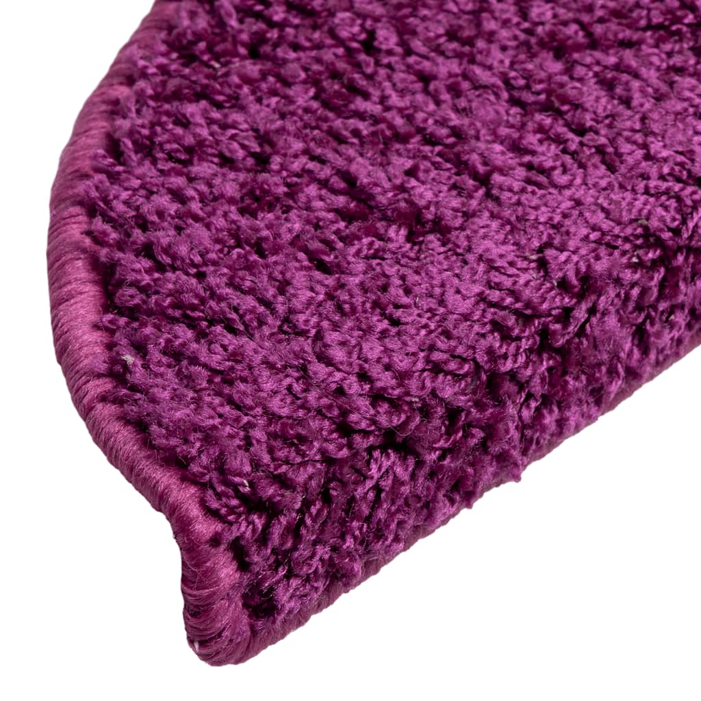 Tapis d'escalier 5 pcs 56x17x3 cm violet