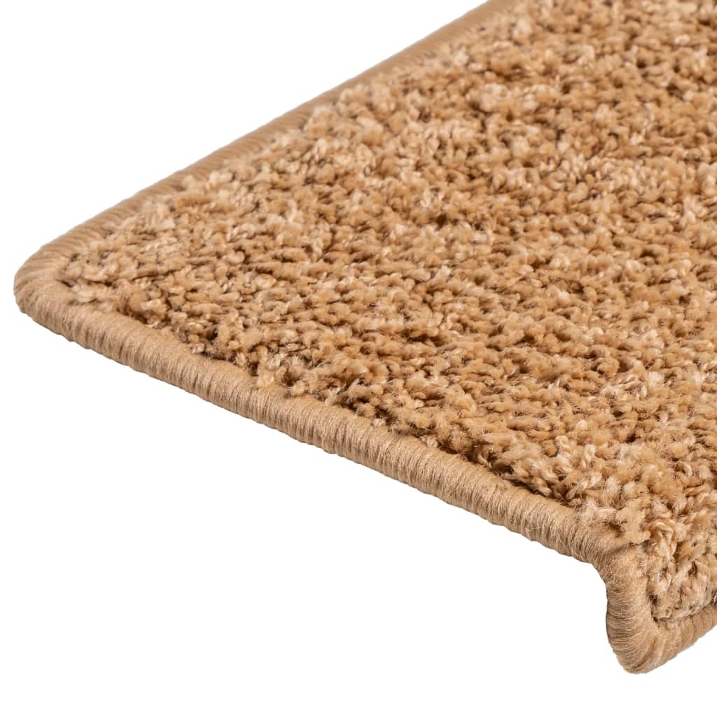 Tapis d'escalier 15 pcs 65x21x4 cm doré