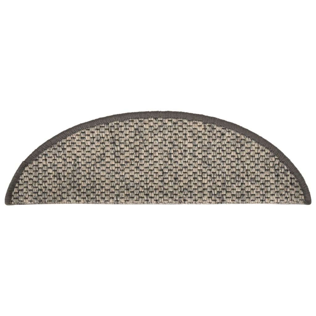 Trapmatten zelfklevend 15 st sisal-look 65x21x4 cm zandkleurig