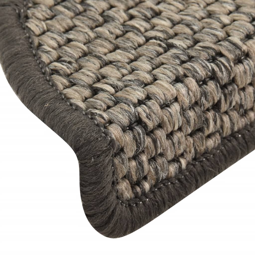 Trapmatten zelfklevend 15 st sisal-look 65x21x4 cm zandkleurig