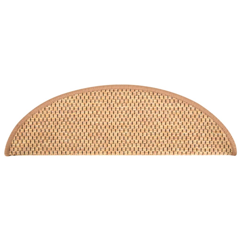 Trapmatten zelfklevend 15 st sisal-look 65x21x4 cm zandkleurig