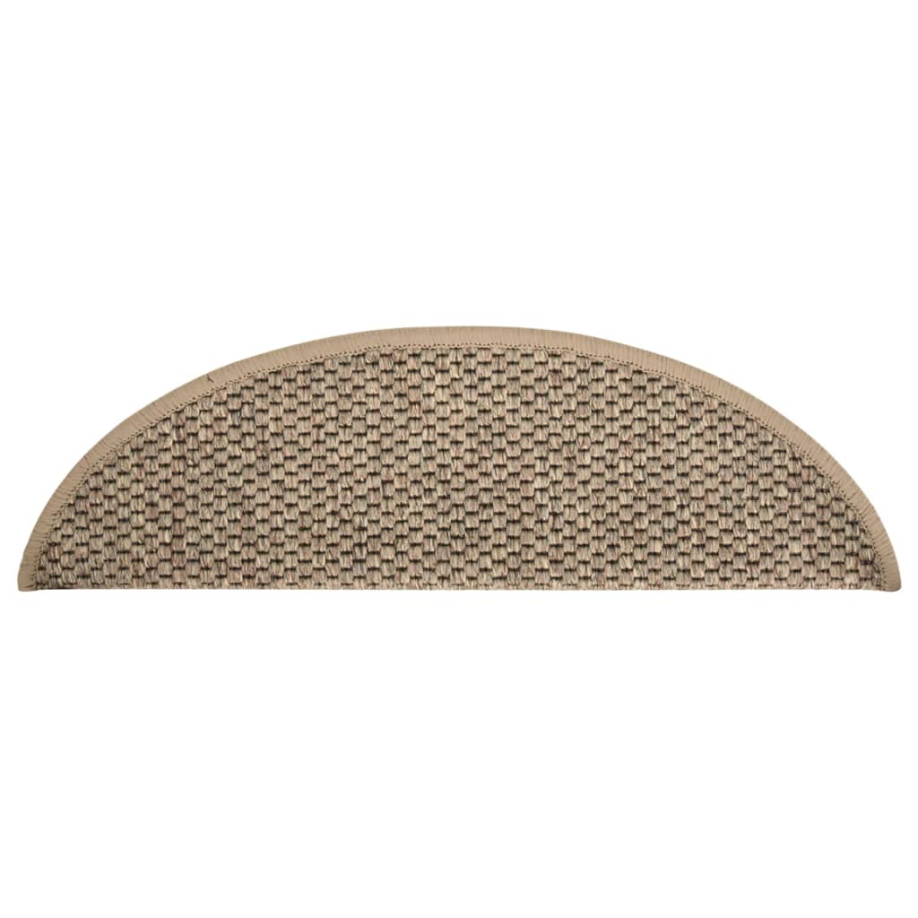 Trapmatten zelfklevend 15 st sisal-look 65x21x4 cm crèmekleurig