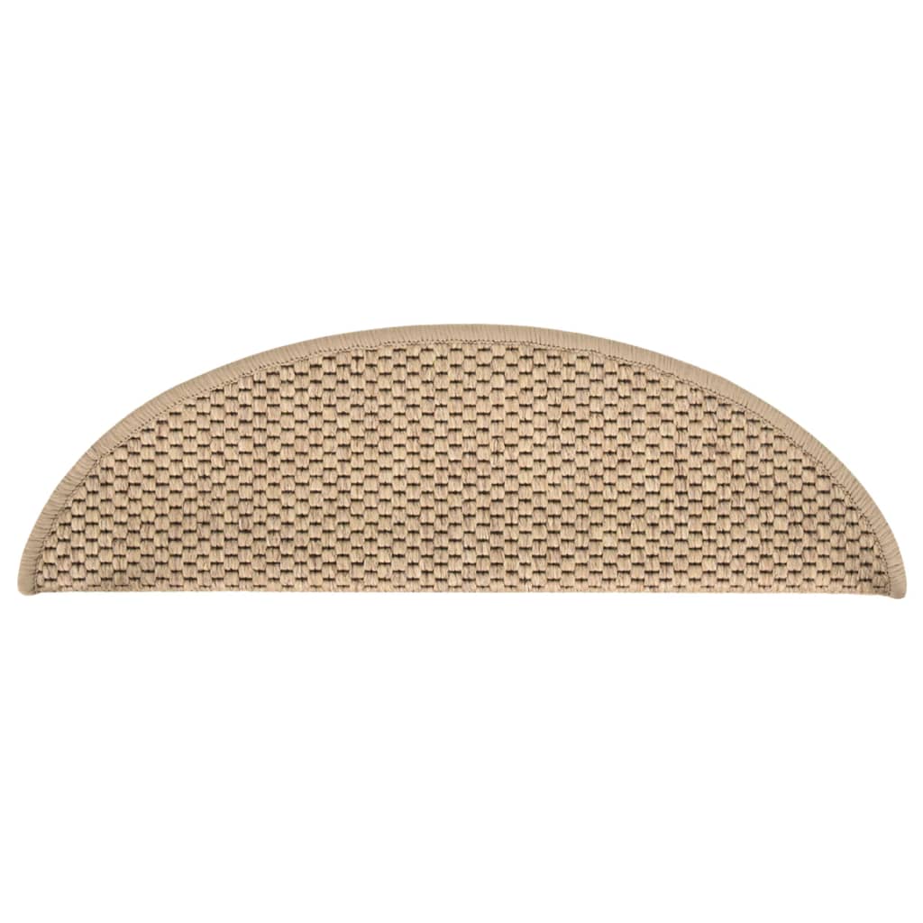 Trapmatten zelfklevend 15 st sisal-look 65x21x4 cm crèmekleurig