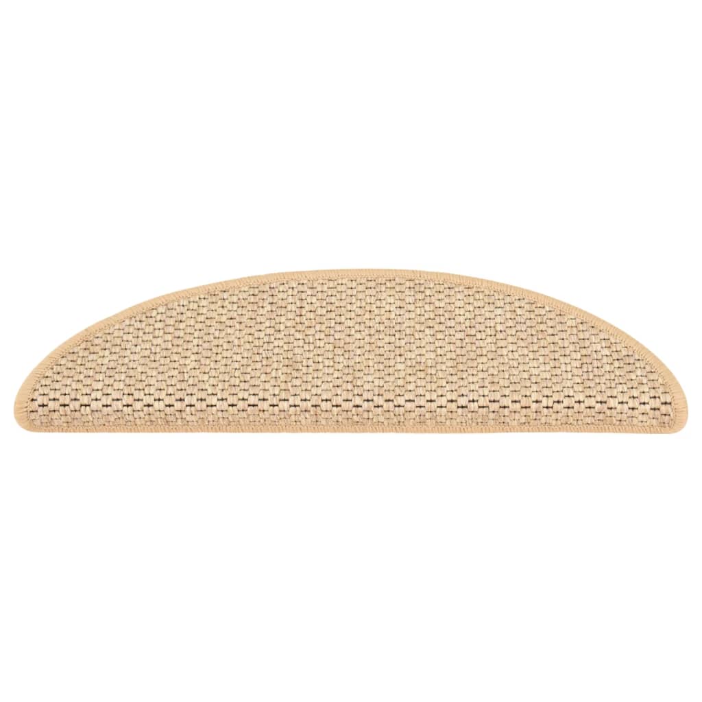 Trapmatten zelfklevend 15 st sisal-look 65x21x4 cm zandkleurig