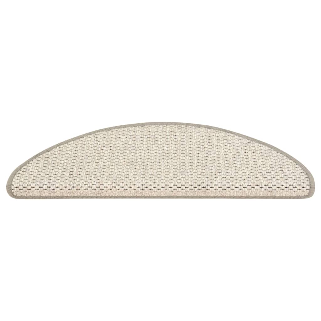 Trapmatten zelfklevend 15 st sisal-look 65x21x4 cm zandkleurig