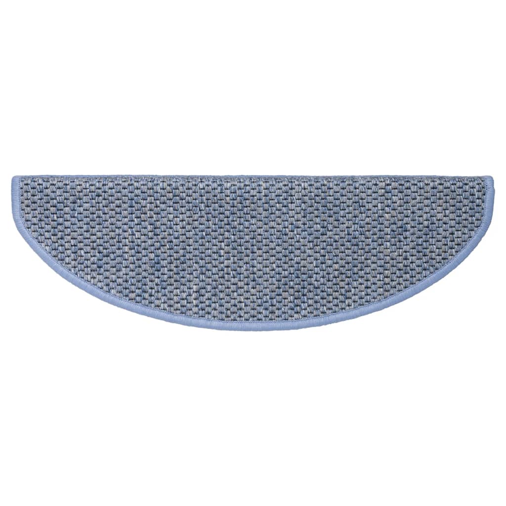 Trapmatten zelfklevend 15 st sisal-look 56x17x3 cm platinakleur