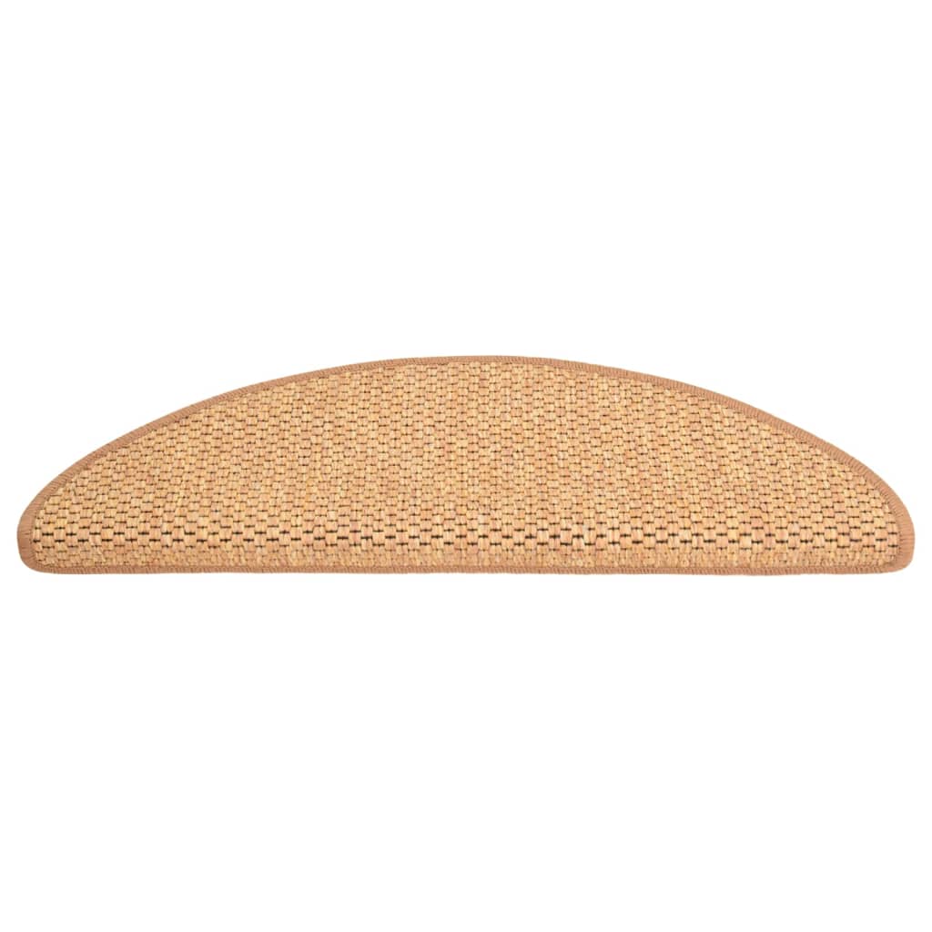 Trapmatten zelfklevend 15 st sisal-look 65x21x4 cm zandkleurig