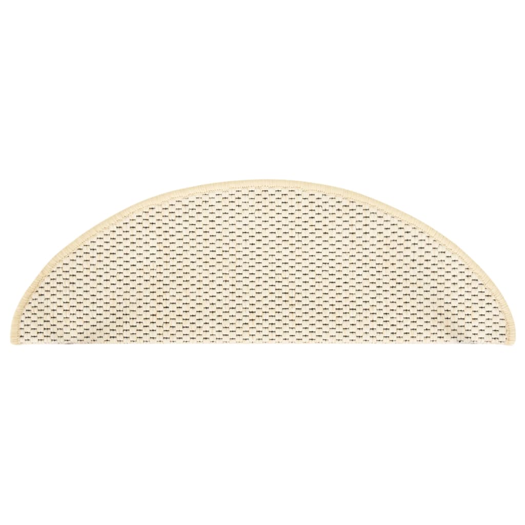 Trapmatten zelfklevend 15 st sisal-look 65x21x4 cm zandkleurig