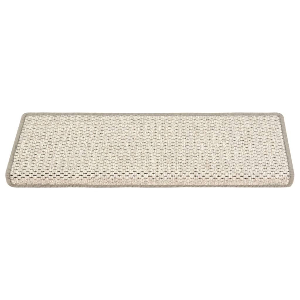 Trapmatten zelfklevend 15 st sisal-look 65x21x4 cm