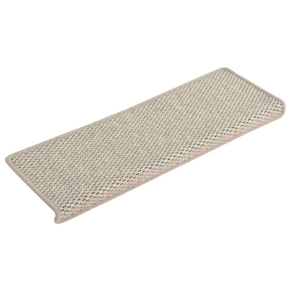 Trapmatten zelfklevend 15 st sisal-look 65x21x4 cm