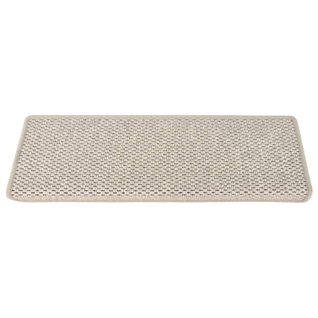 Trapmatten zelfklevend 15 st sisal-look 65x21x4 cm