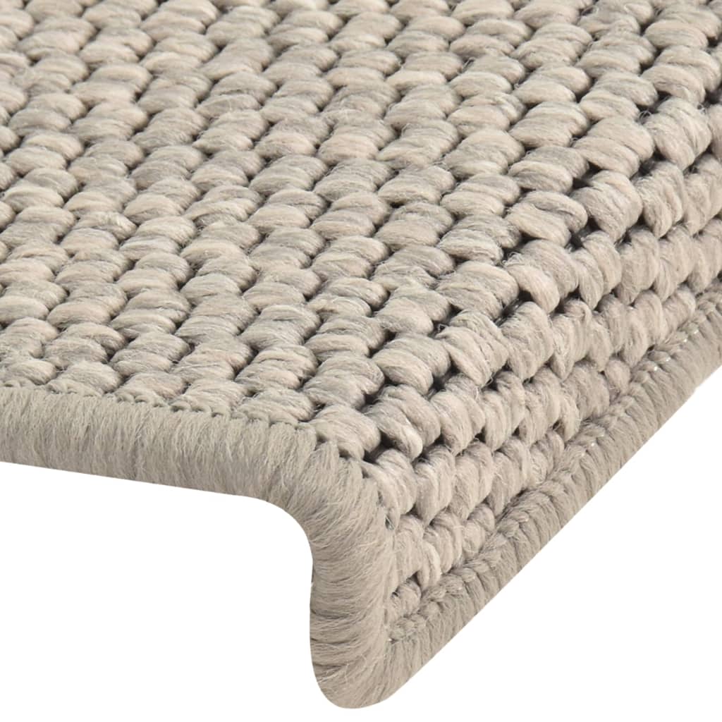 Trapmatten zelfklevend 15 st sisal-look 65x21x4 cm