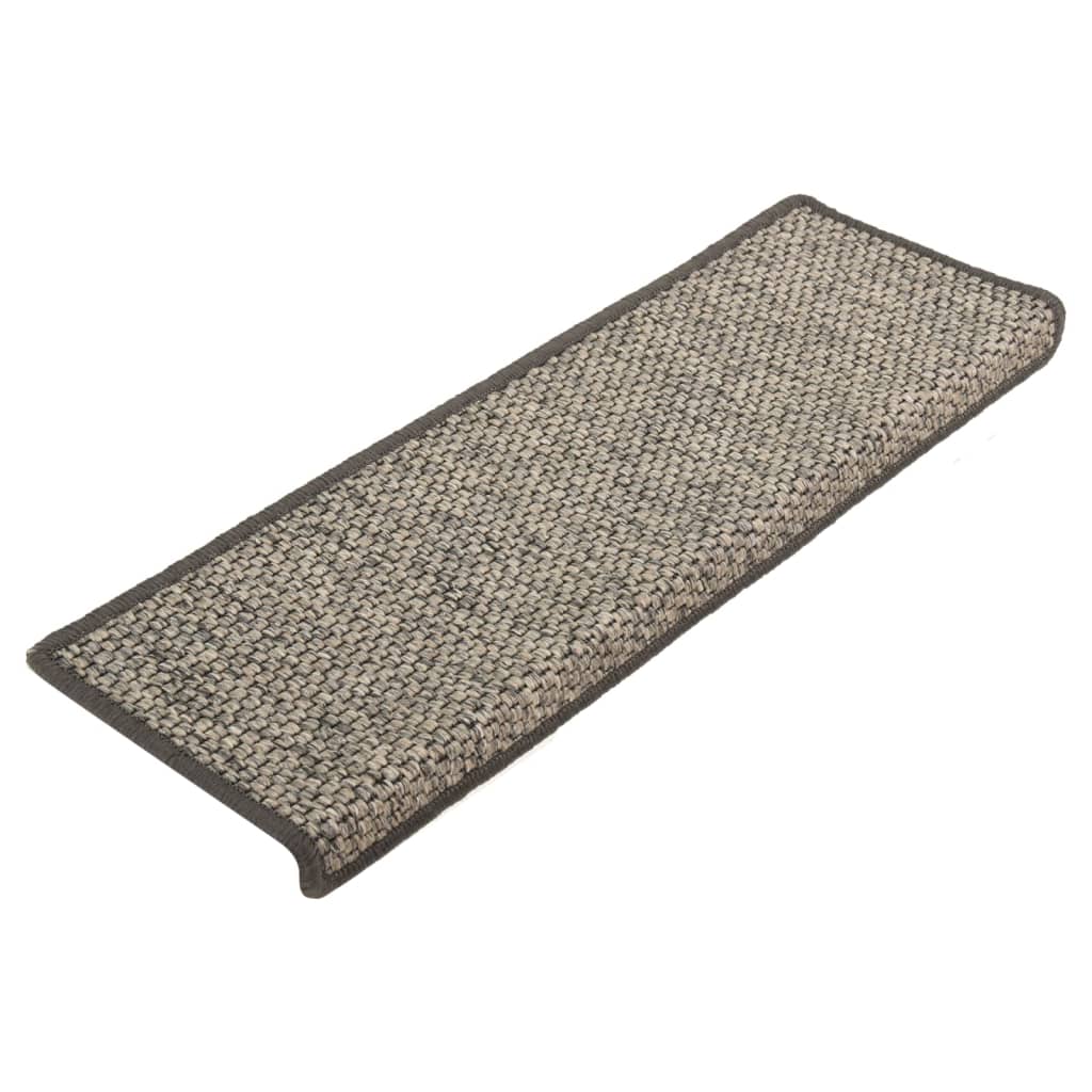 Trapmatten zelfklevend 15 st sisal-look 65x21x4 cm