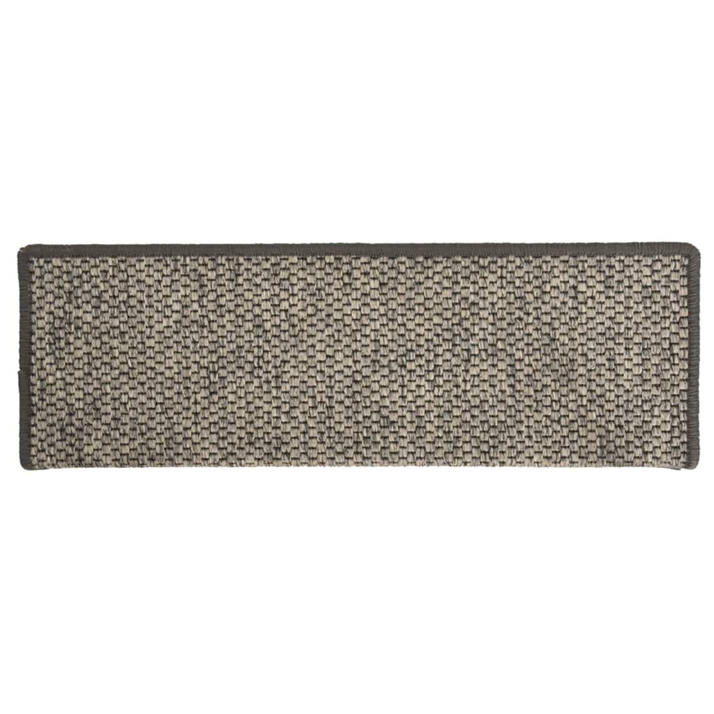 Trapmatten zelfklevend 15 st sisal-look 65x21x4 cm