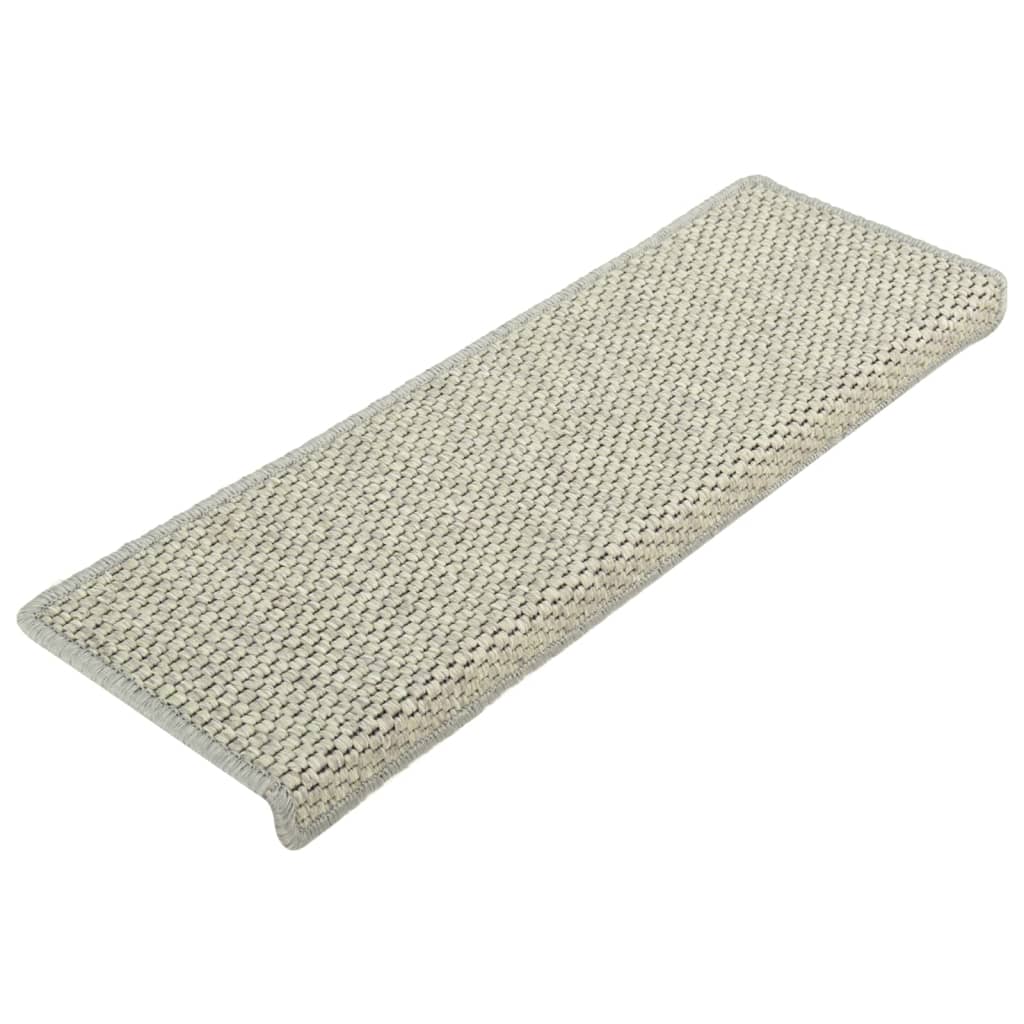 Trapmatten zelfklevend 15 st sisal-look 65x21x4 cm