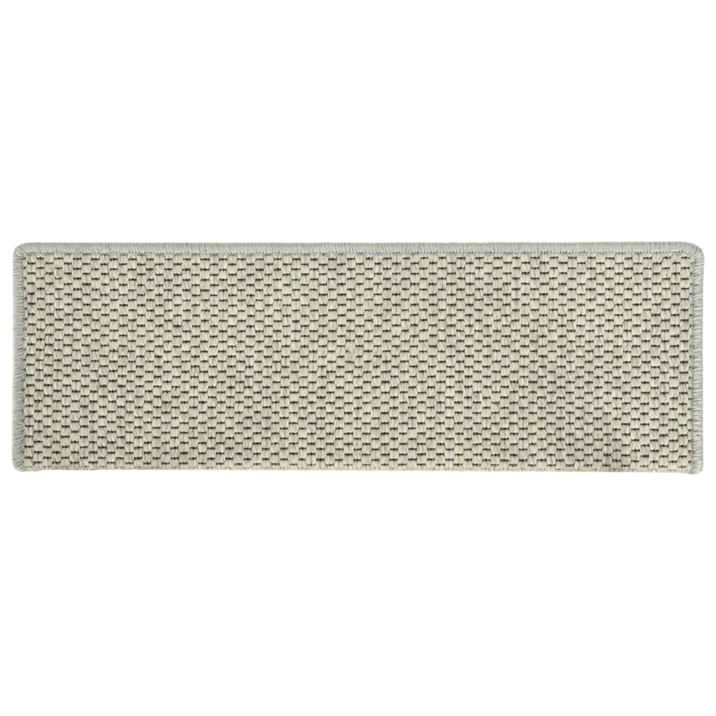 Trapmatten zelfklevend 15 st sisal-look 65x21x4 cm