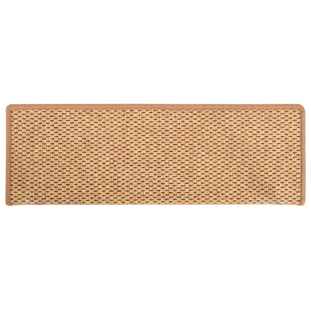 Trapmatten zelfklevend 15 st sisal-look 65x21x4 cm