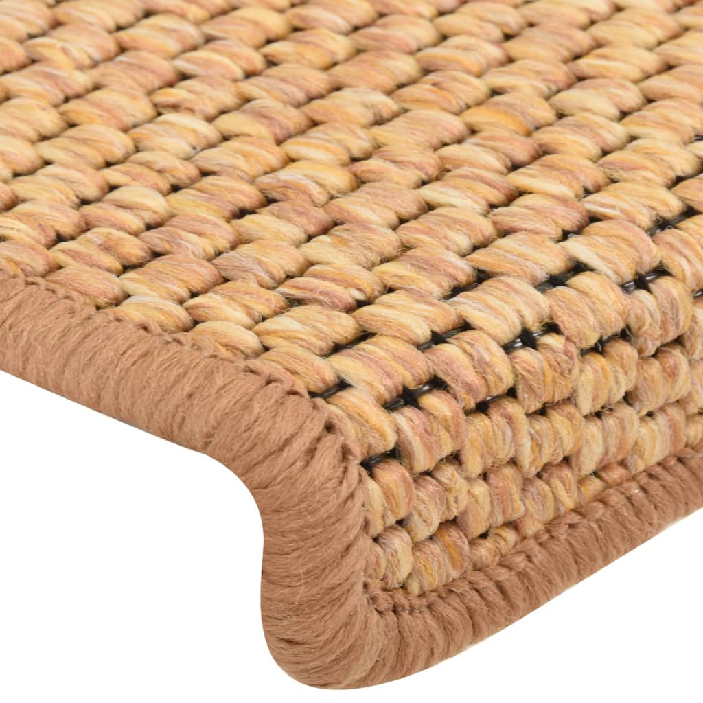 Trapmatten zelfklevend 15 st sisal-look 65x21x4 cm