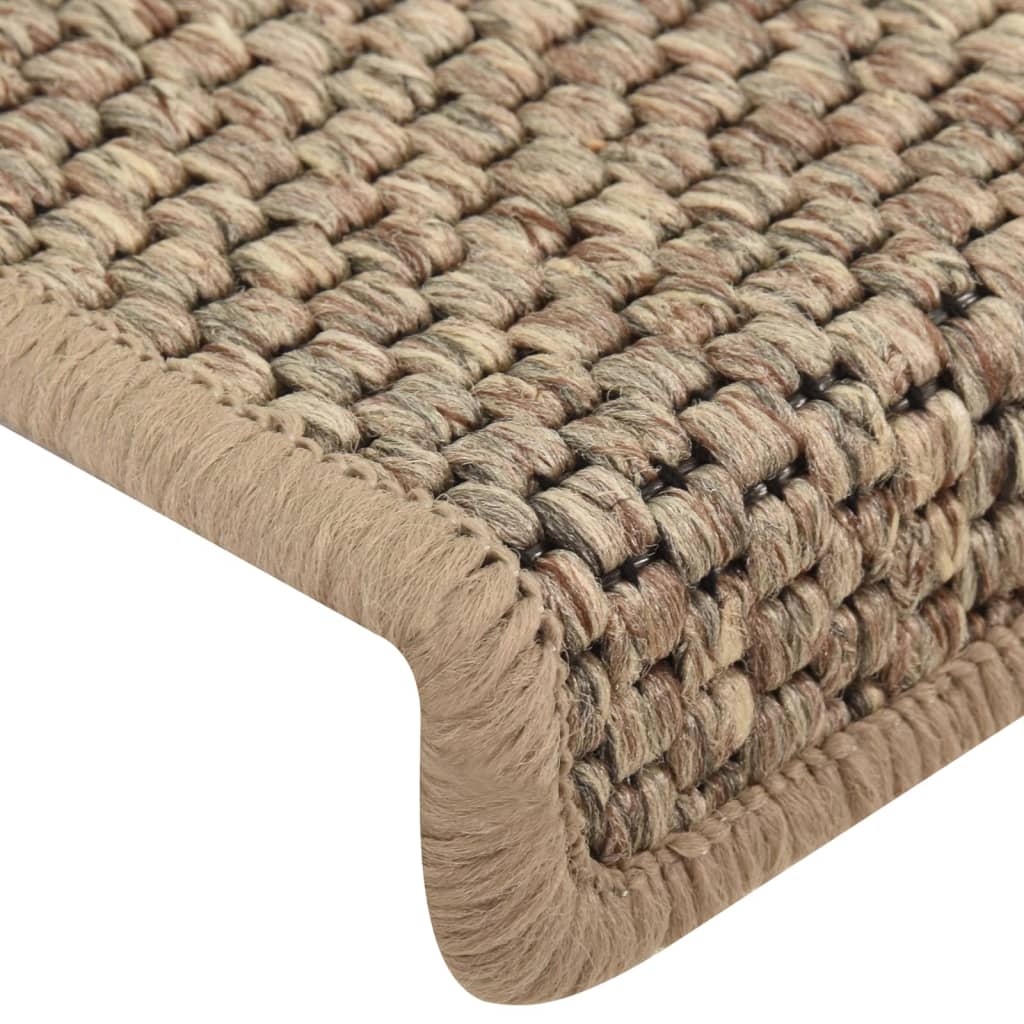 Trapmatten zelfklevend 15 st sisal-look 65x21x4 cm