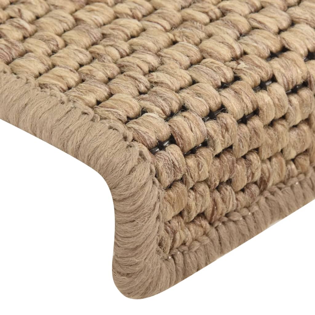 Trapmatten zelfklevend 15 st sisal-look 65x21x4 cm