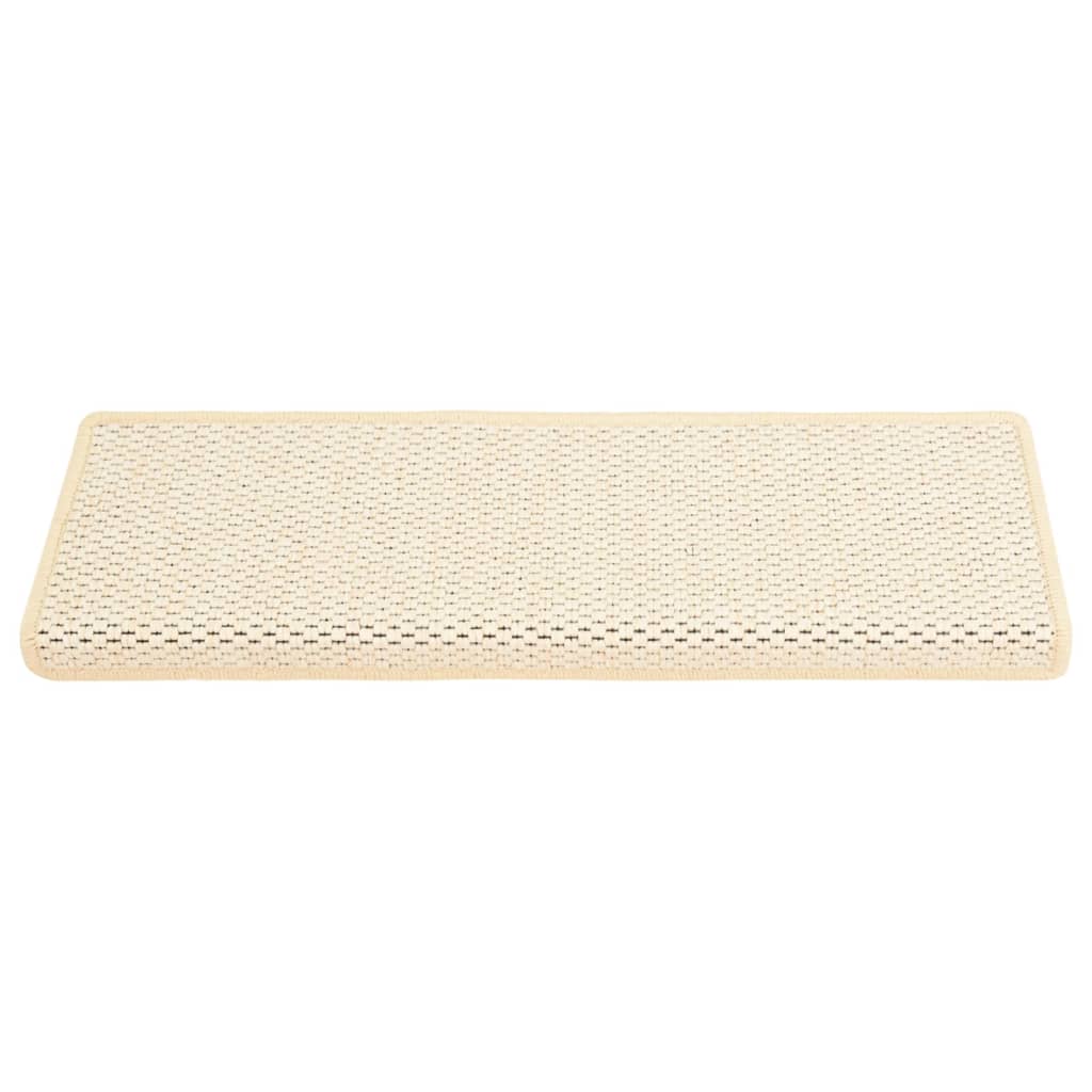 Trapmatten zelfklevend 15 st sisal-look 65x21x4 cm