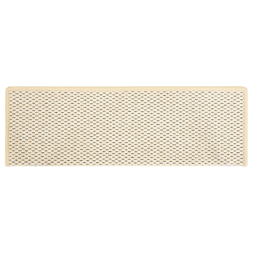 Trapmatten zelfklevend 15 st sisal-look 65x21x4 cm