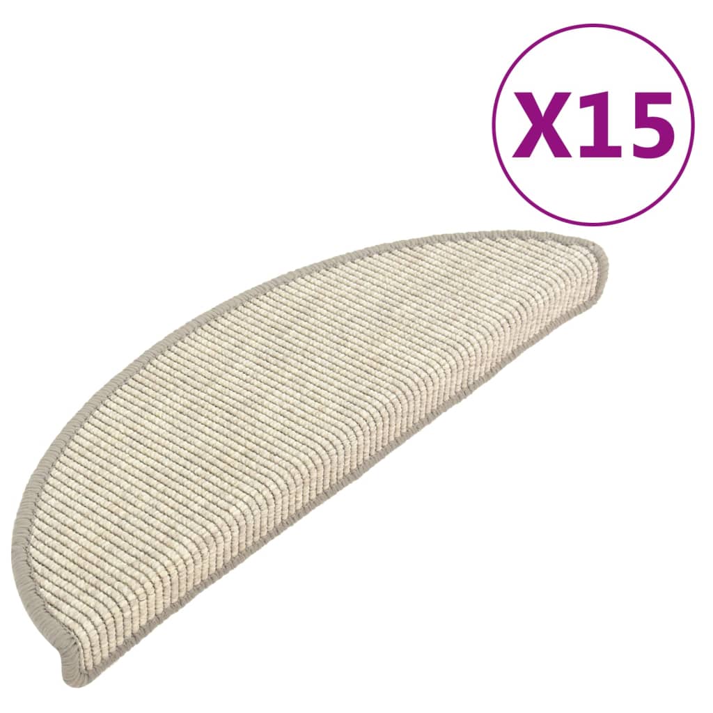 Tapis d'escalier autocollants 15 pcs 56x17x3 cm