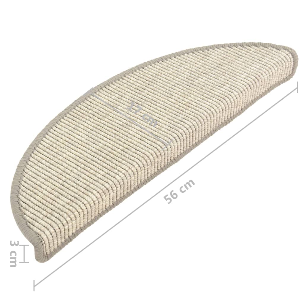 Tapis d'escalier autocollants 15 pcs 56x17x3 cm