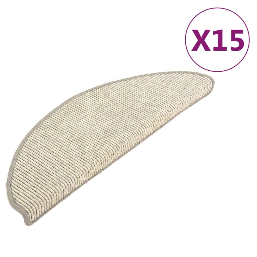 Tapis d'escalier autocollants 15 pcs 56x17x3 cm