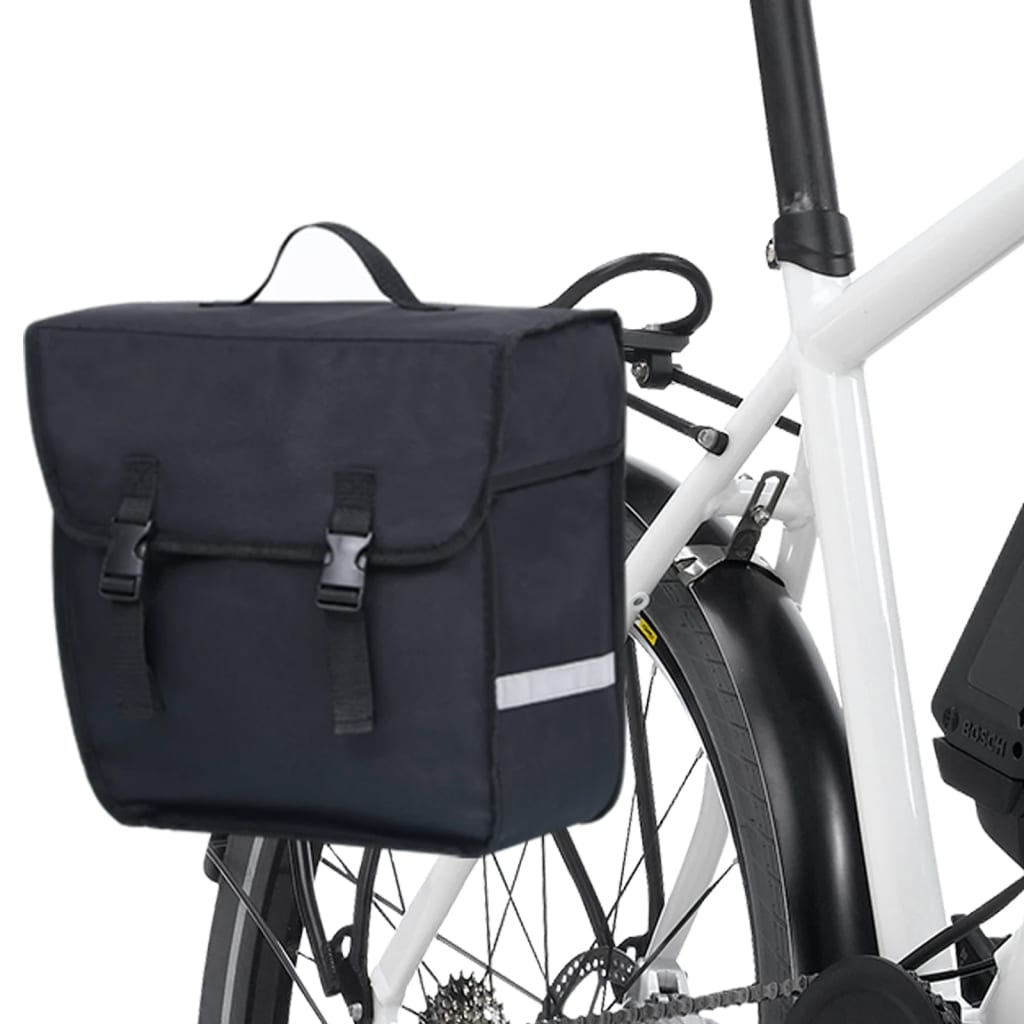 Sacoche de vélo pour porte-bagages simple étanche 21 L noir