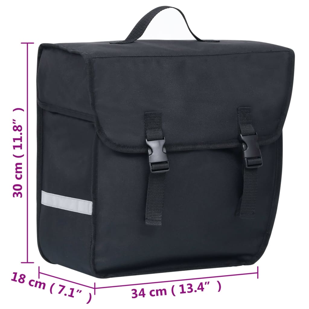 Sacoche de vélo pour porte-bagages simple étanche 21 L noir