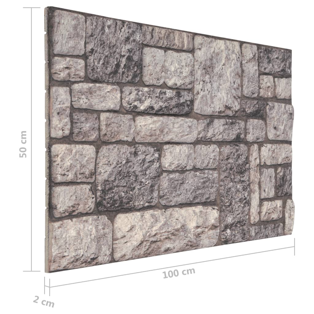 11 st Wandpanelen 3D donkergrijze baksteen EPS