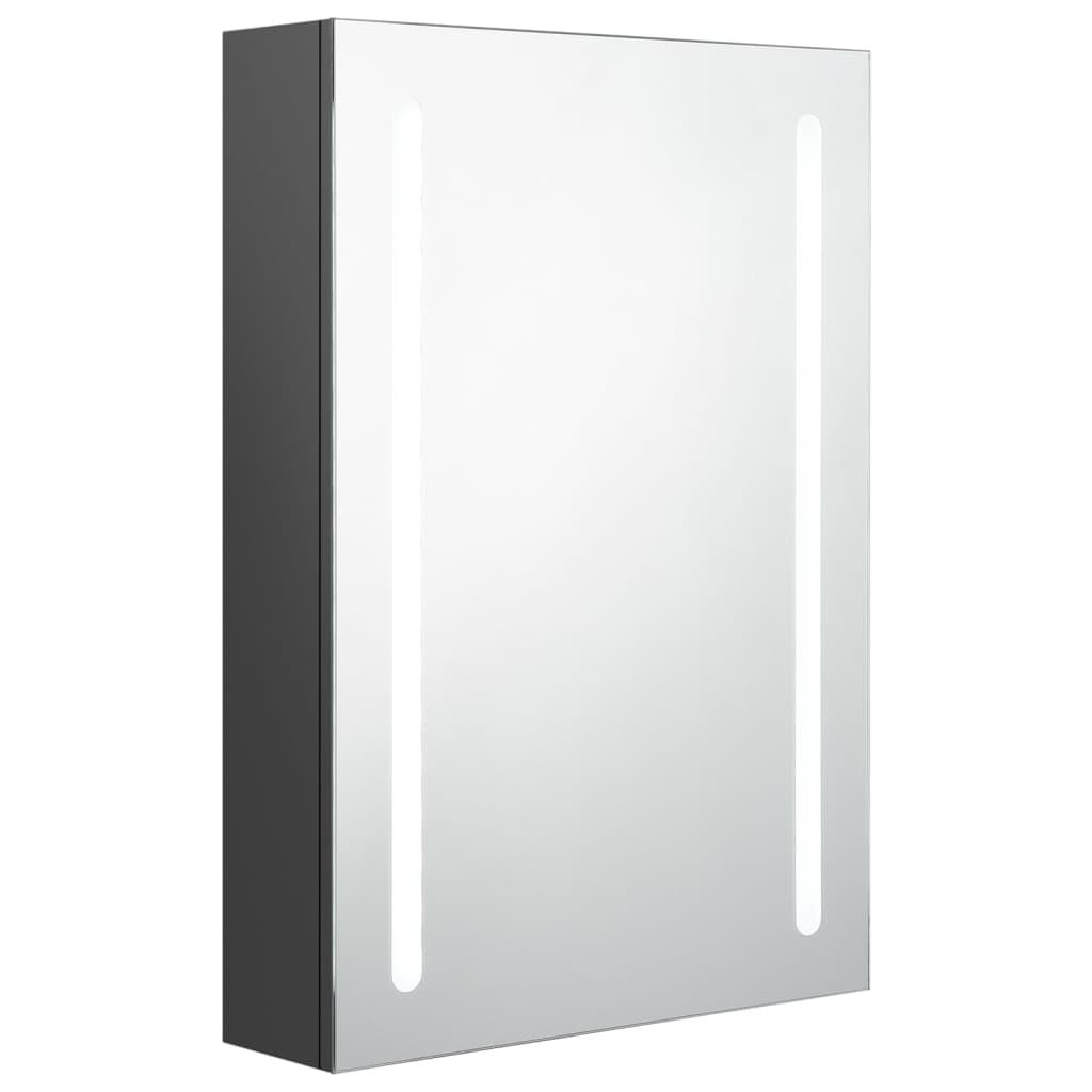 Meuble de salle de bain avec miroir LED 89x14x62 cm