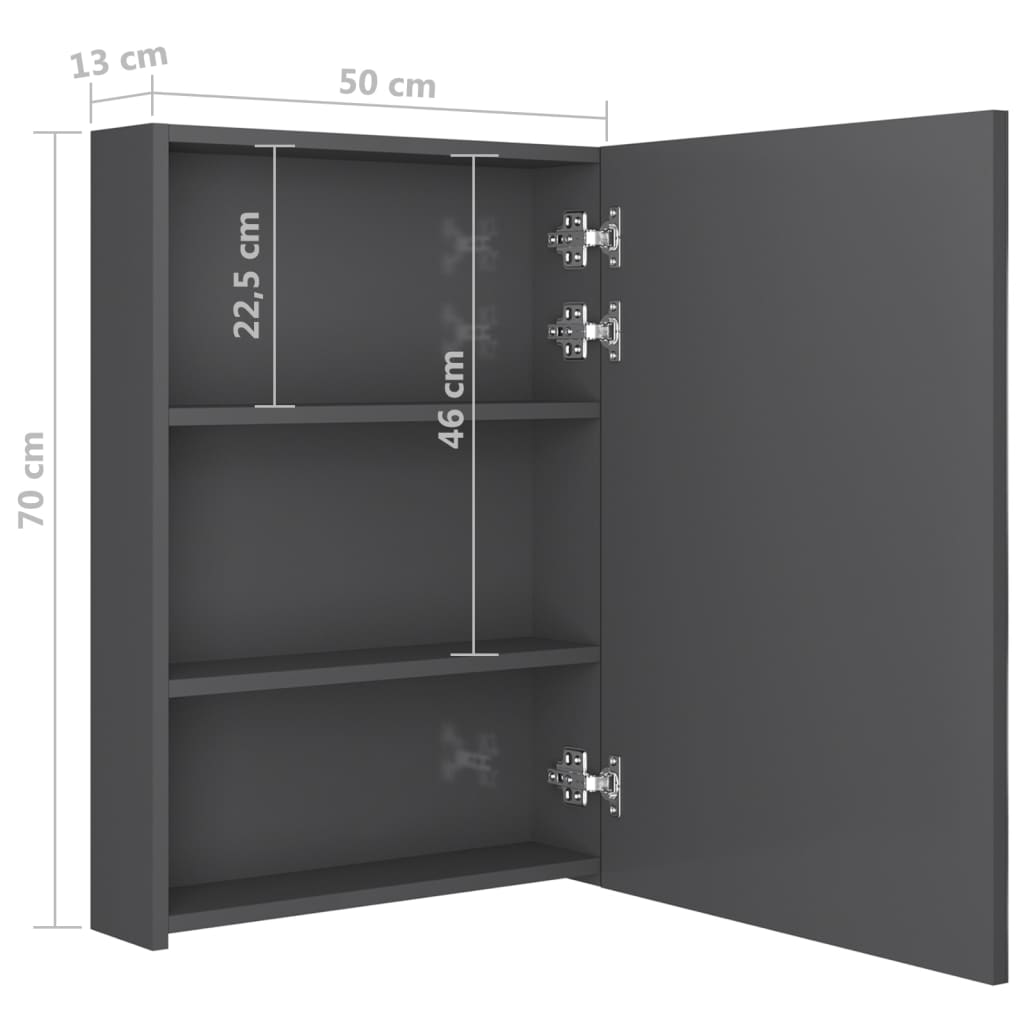 Meuble de salle de bain avec miroir LED 89x14x62 cm