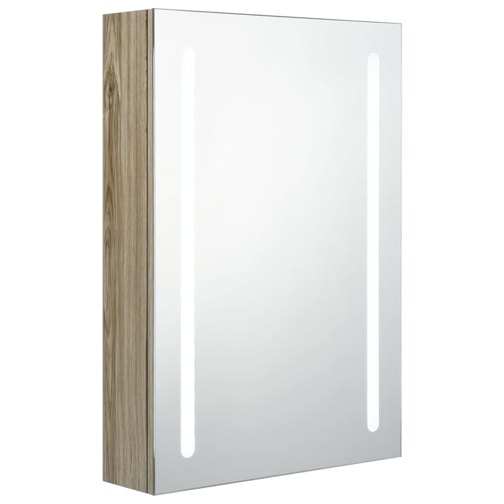 Meuble de salle de bain avec miroir LED 89x14x62 cm