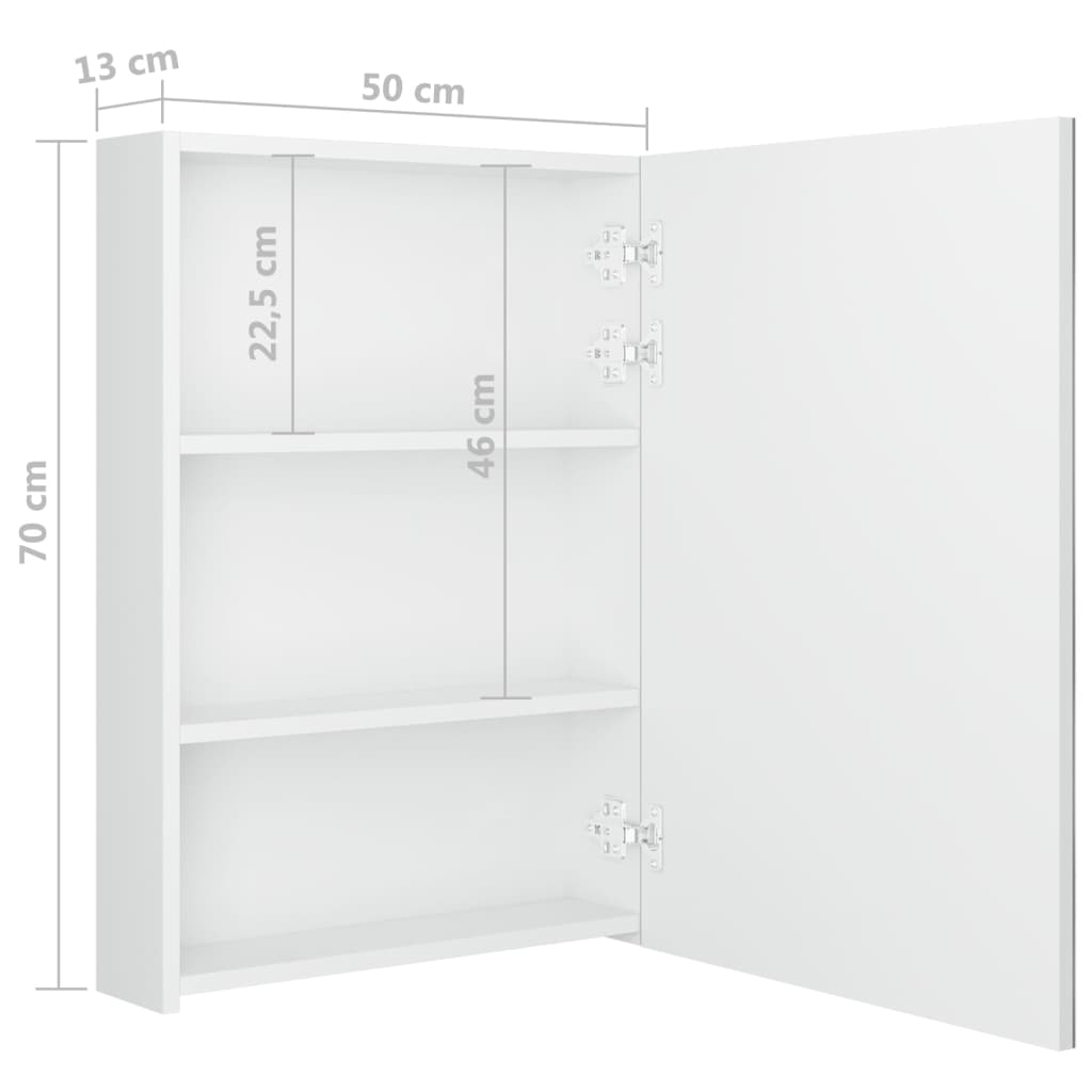 Badkamerkast met spiegel LED 89x14x62 cm