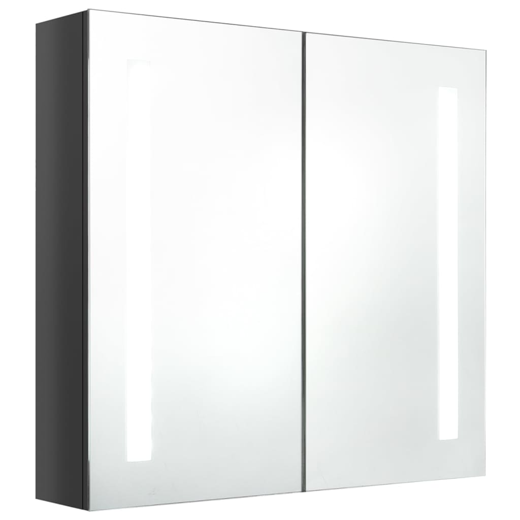 Meuble de salle de bain avec miroir LED 89x14x62 cm