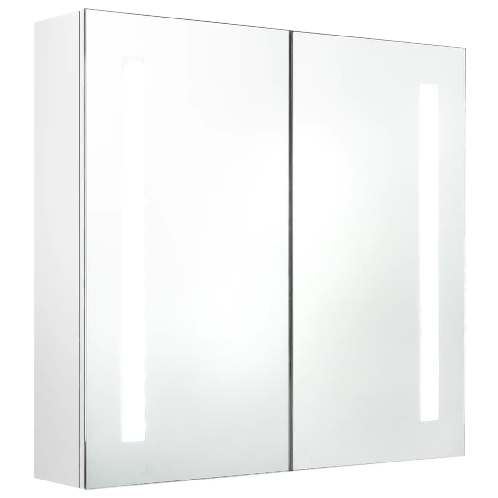 Badkamerkast met spiegel LED 89x14x62 cm