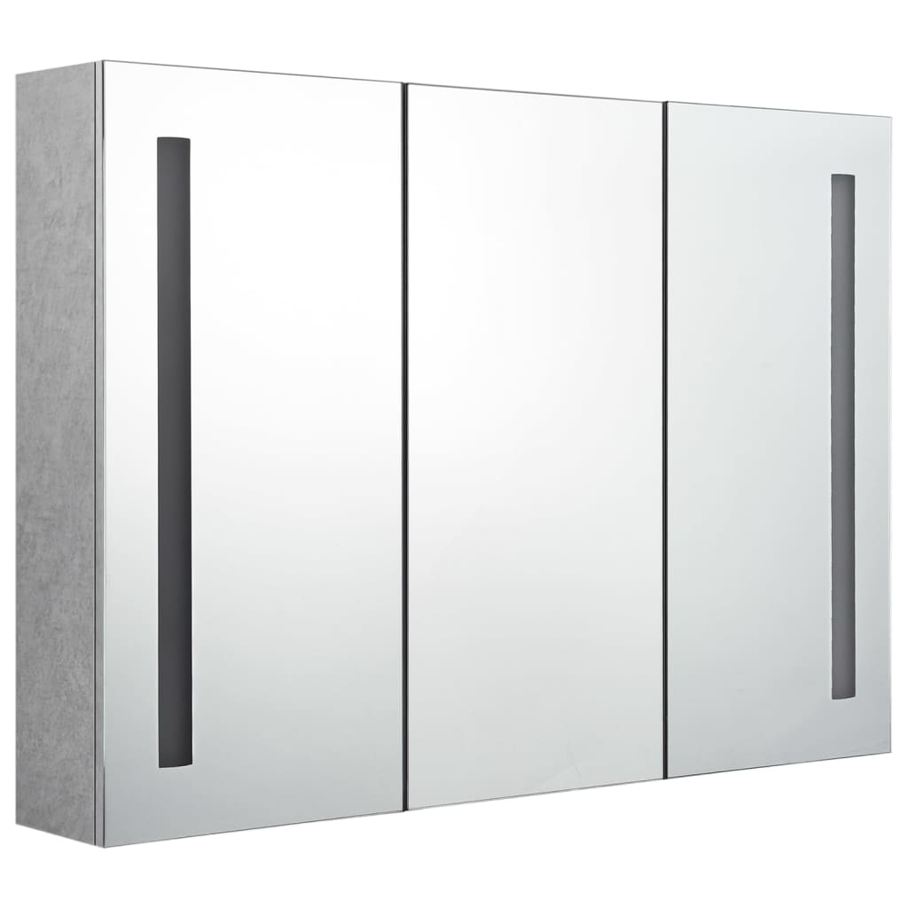 Meuble de salle de bain avec miroir LED 89x14x62 cm