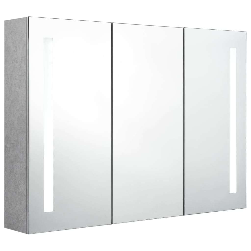 Badkamerkast met spiegel LED 89x14x62 cm