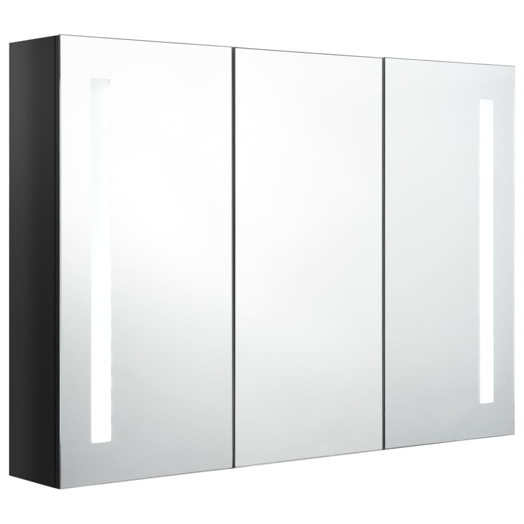 Badkamerkast met spiegel LED 89x14x62 cm