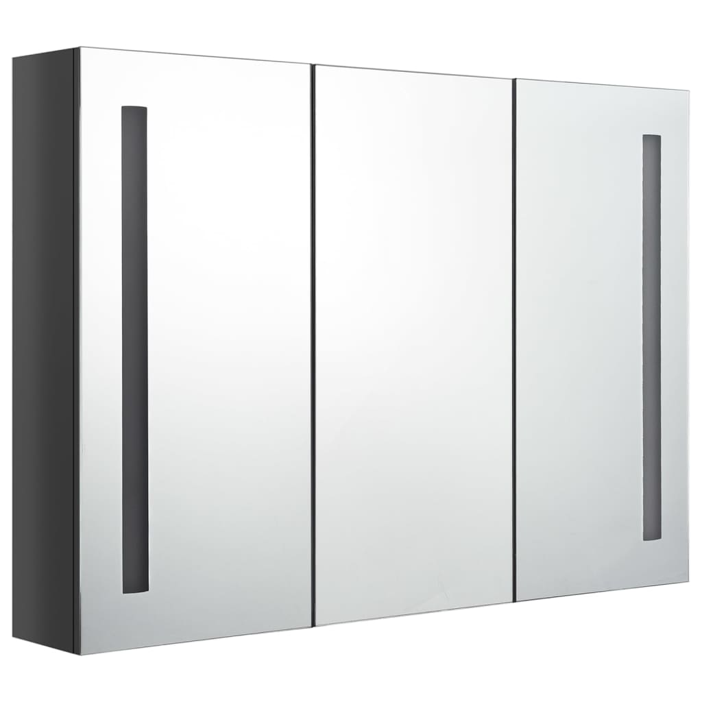 Meuble de salle de bain avec miroir LED 89x14x62 cm