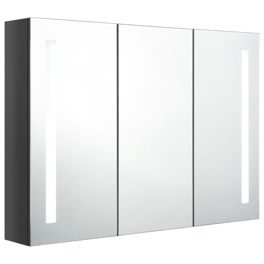 Meuble de salle de bain avec miroir LED 89x14x62 cm