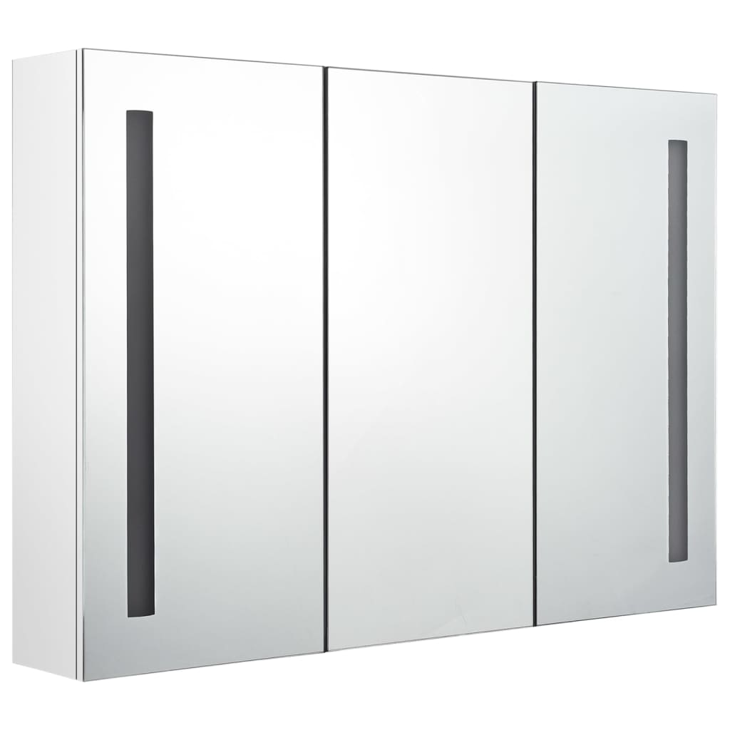 Meuble de salle de bain avec miroir LED 89x14x62 cm