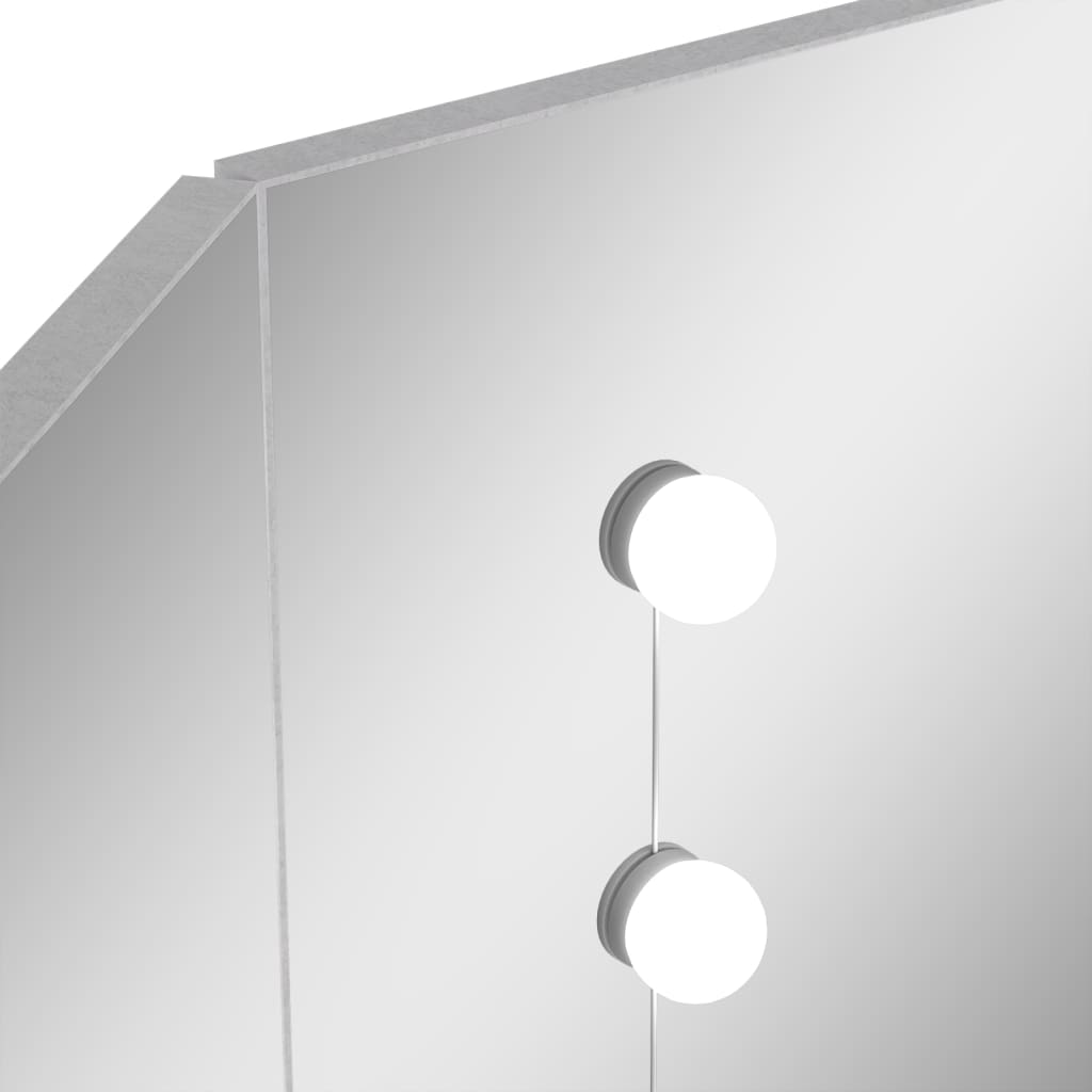 Hoekkaptafel met LED 111x54x141,5 cm