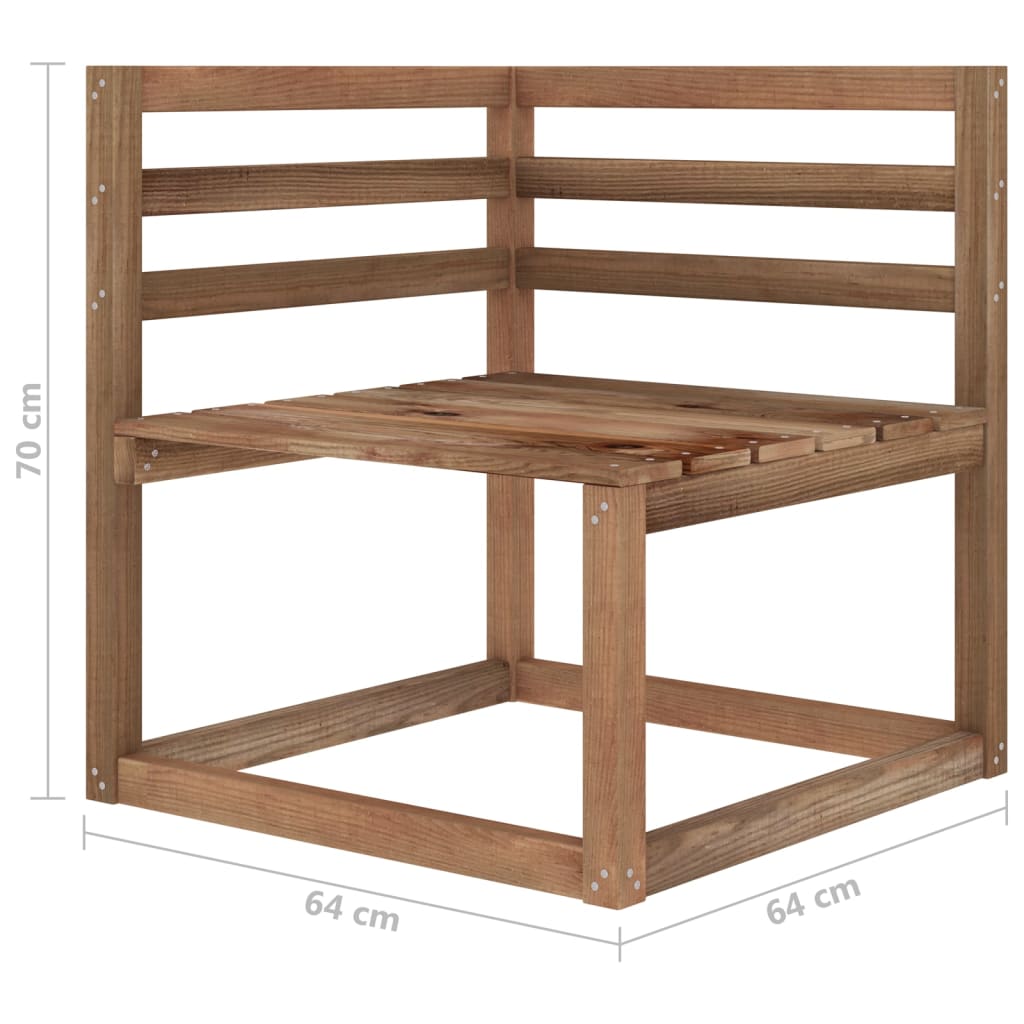 Tables de jardin 2 pcs palette 60x60x36,5 cm bois de pin imprégné