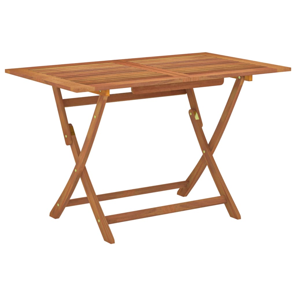 Table de jardin pliante 120x70x75 cm bois d'eucalyptus massif