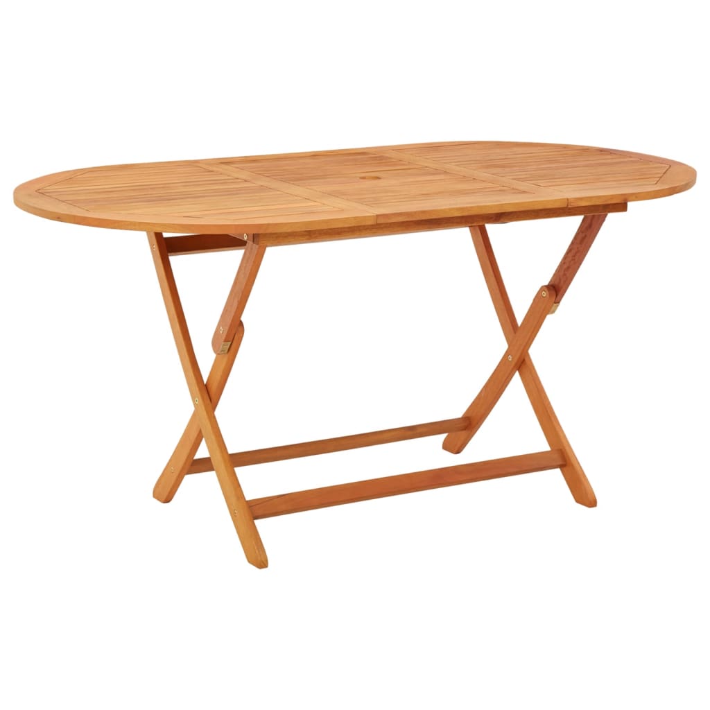 Table de jardin pliante 120x70x75 cm bois d'eucalyptus massif