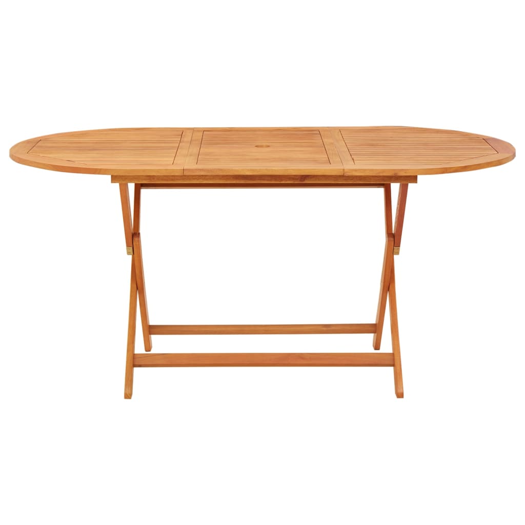 Table de jardin pliante 120x70x75 cm bois d'eucalyptus massif