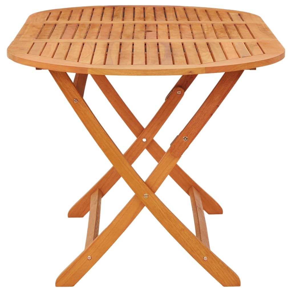 Table de jardin pliante 120x70x75 cm bois d'eucalyptus massif